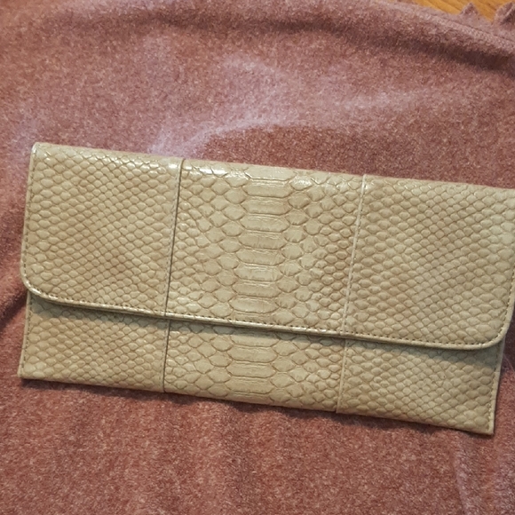 Python Embossed Clutch - Picture 1 of 7